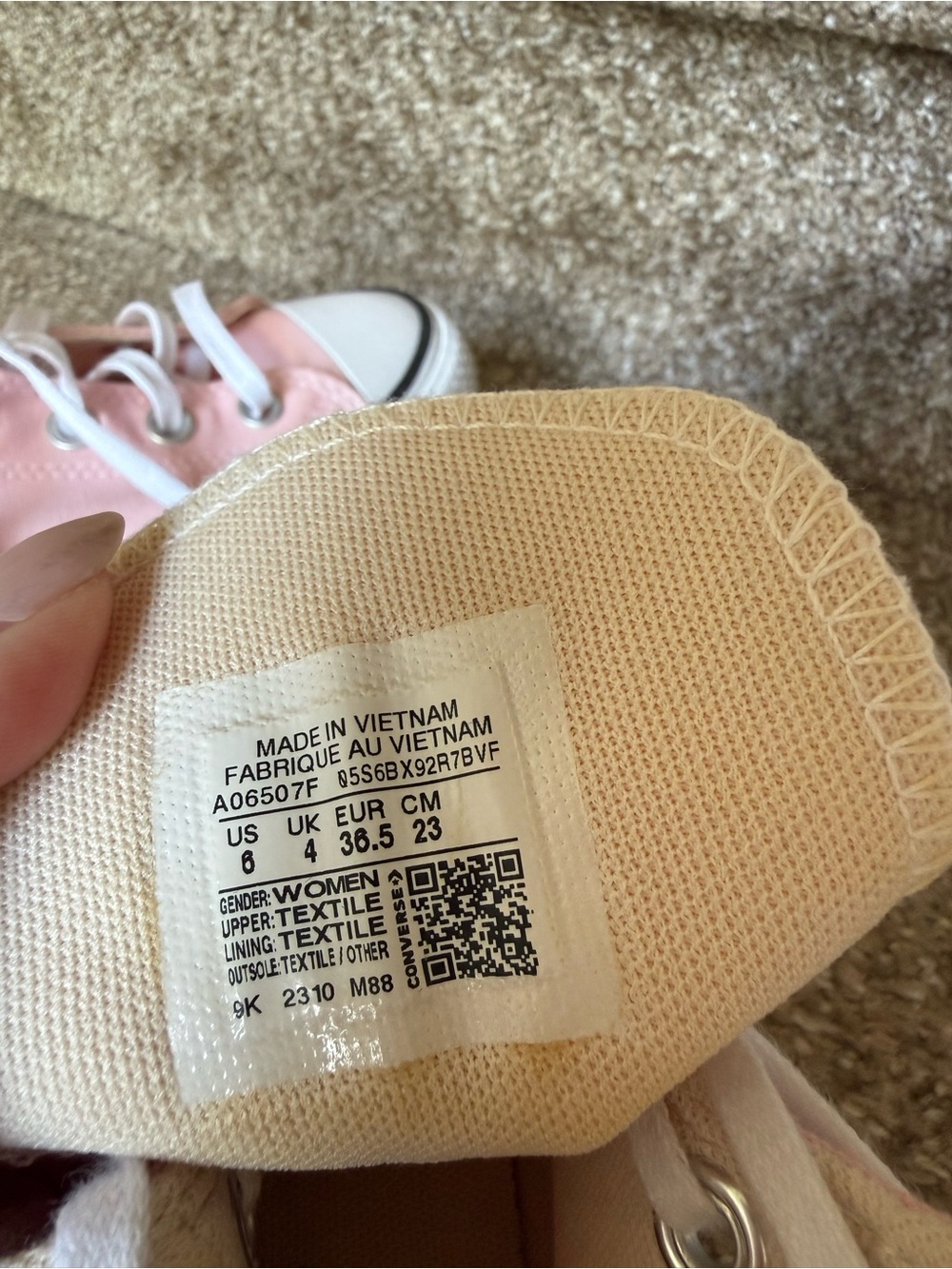 Converse Pink High-Top platform Canvas Sneakers - Picture 6 of 6